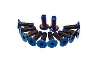 China Automobiles Titanium MTB Bolts Blue Hexagon Socket Countersunk Head Screws supplier