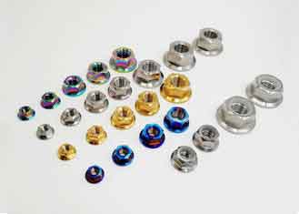 China Gr1 Gr2 Titanium Hex Flange Nut Fastener For Off Road Automobile Motorcycle supplier