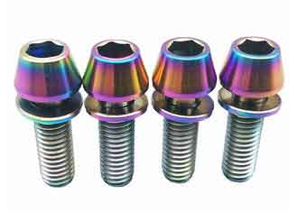 China Grade 5 Hex Socket Head Cap Screw Titanium Alloy For Bicycle Rainbow Color supplier