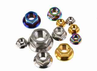 China Motorcycle Bicycle Titanium Fasteners Ti Hexagon Flange Nuts Screws Bolts supplier