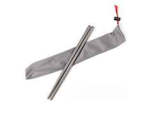 China Hiking Titanium Camping Parts Ti Chopsticks Sandblasting Hollow Square Chopsticks supplier