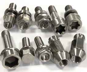 China Low Density Titanium Wheel Bolts Wheel Shafts Rear CNC Precision Machining Parts supplier