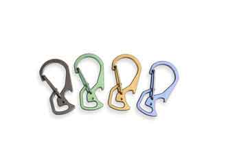 China Lightweight Titanium Keychain Outdoor Camping Carabiner With Bottle Opener supplier