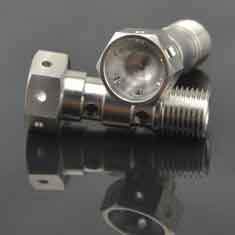 China Titanium Single M10x1 25 Banjo Bolt Race Spec , Custom Motorcycle Parts supplier