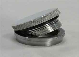 China Polishing Custom Titanium Machining Grade 2 Motorcycle Gas Tank Cap Knurled supplier