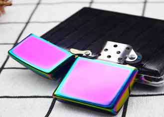 China Outdoor Titanium Camping Parts Wind Proof Titanium Kerosene Lighter With Custom Case supplier