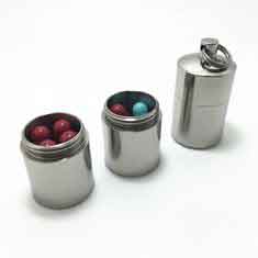 China GR5 TC4 Titanium Camping Parts Titanium Pill Case Waterproof Keychain Type supplier