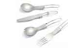 China Picnic Travel Titanium Camping Parts Spork Spoon Picnic Fork With Folding Handle factory