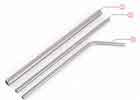 China Bent Long Shape Titanium Drinking Straws Durable With Cleaning Brush Lightweight factory