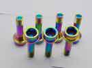Light Weight Colorful Gr.5 Titanium Alloy Lug Bolts For Racing Car Bolt Taper Head Bolt M14 X 1.5