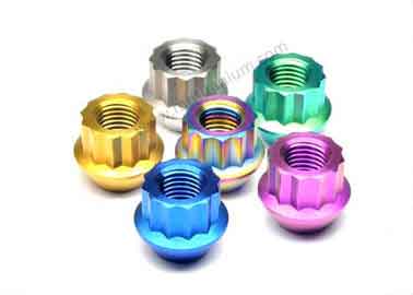 Conical Seat Titanium Wheel Lug Nuts GR5 HEX19 60 Degree M12 X 1.25 Wheel Nuts