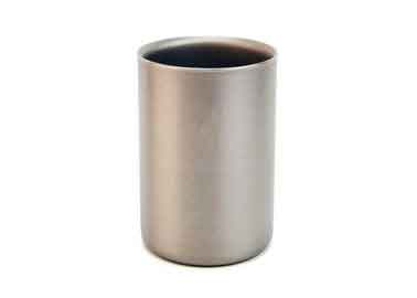 450ml Capacity Double Wall Utdoor Coffee Mugs Pure Titanium Natural Color