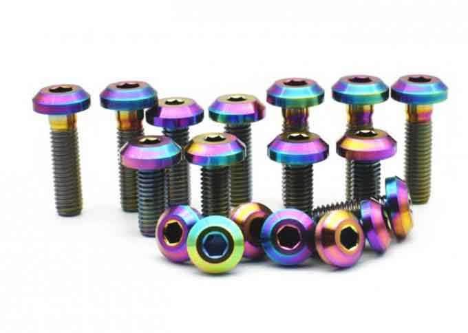 Titanium Disc Brake M6 M8 Bolts Hex Button Head Screw Motorcycle Accessories