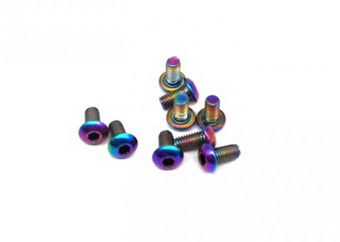 Colored Titanium MTB Bolts Hexagon Head Bolts Cnc Turning Anti Corrosion