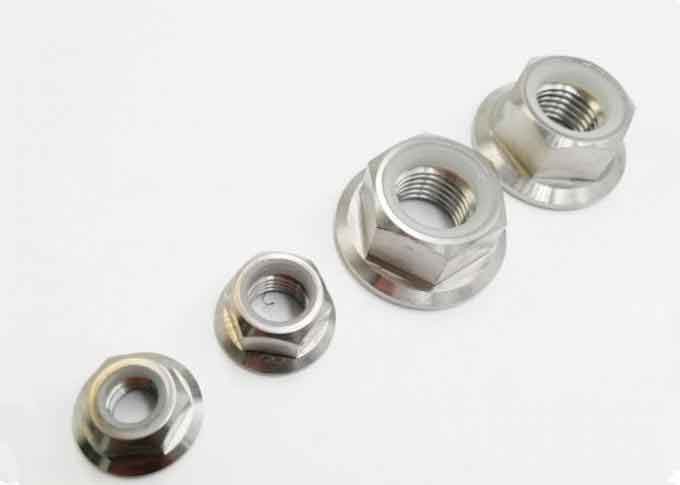 Gr1 Gr2 Titanium Hex Flange Nut Fastener For Off Road Automobile Motorcycle