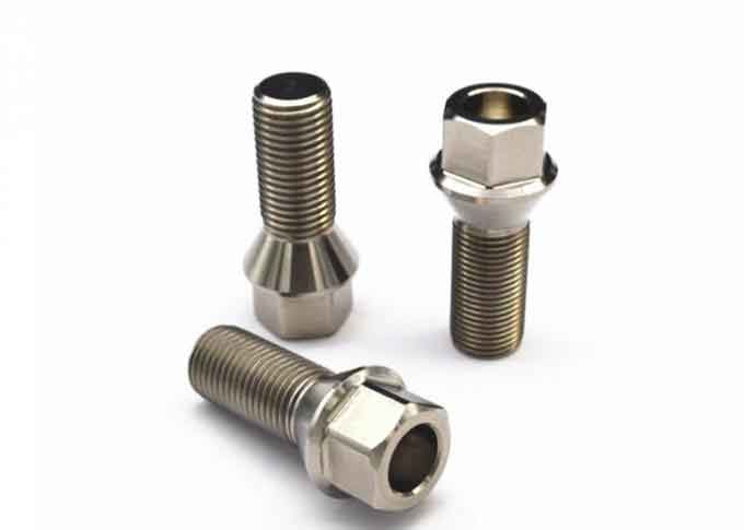 High Pressure Gr5 6AL4V Titanium Wheel Bolts For Racing Car / Motorcycle