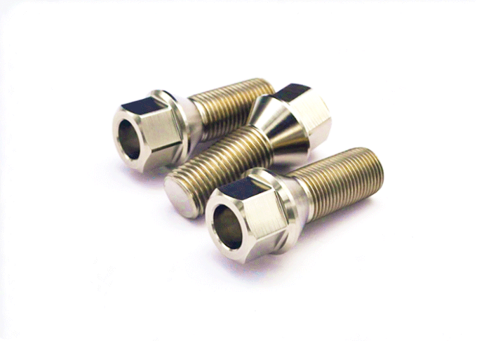 High Pressure Gr5 6AL4V Titanium Wheel Bolts For Racing Car / Motorcycle