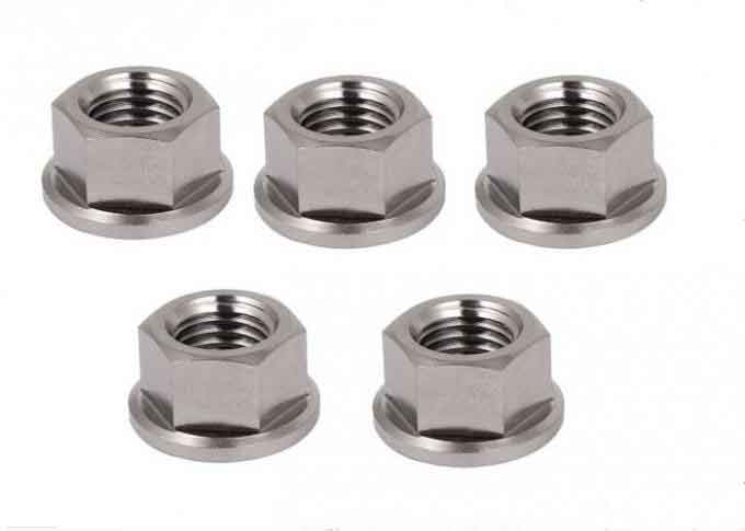 Motorcycle Bicycle Titanium Fasteners Ti Hexagon Flange Nuts Screws Bolts