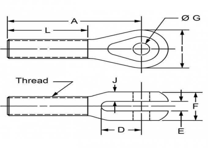 CNC TC4 Titanium Clevis Kits 5/8" Birdcage Clevis With Right Hand Thread