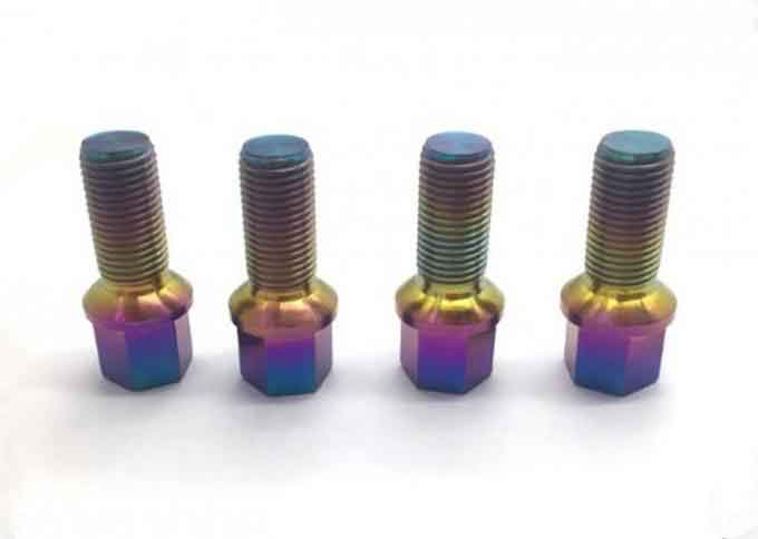 28mm Titanium Alloy Bolts Titanium Wheel Lug Bolt Taper Head Bolt M14 X 1.5