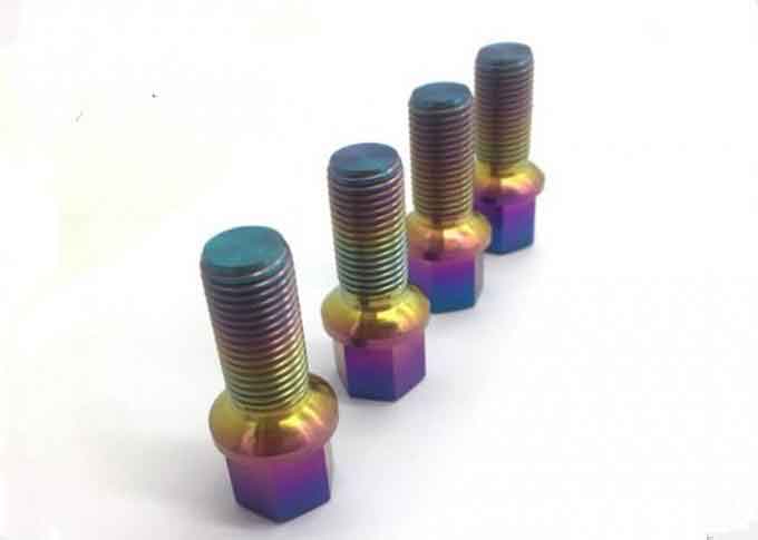 28mm Titanium Alloy Bolts Titanium Wheel Lug Bolt Taper Head Bolt M14 X 1.5