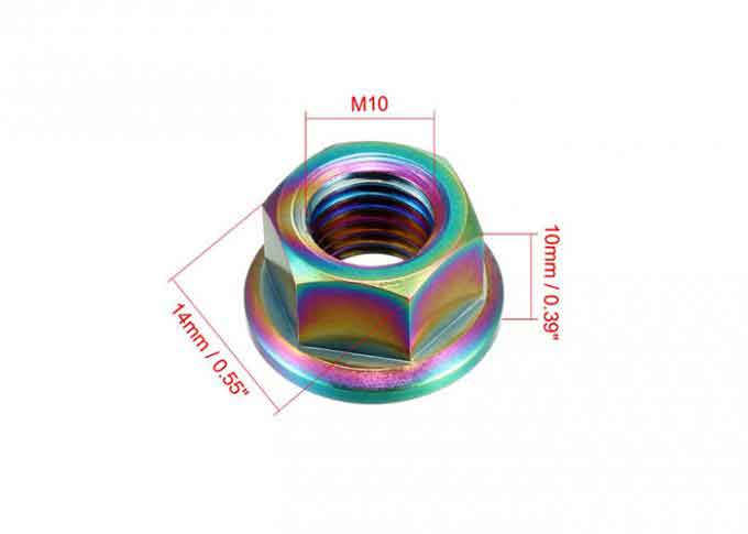 DIN6923 M10 Titanium Nuts And Bolts Flange Hex Nut For RC Buggy Racing Car