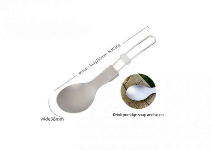 Picnic Travel Titanium Camping Parts Spork Spoon Picnic Fork With Folding Handle