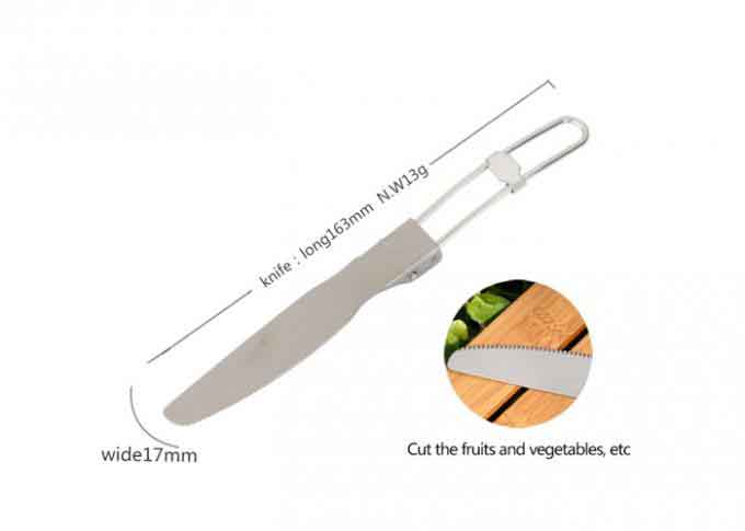 Picnic Travel Titanium Camping Parts Spork Spoon Picnic Fork With Folding Handle