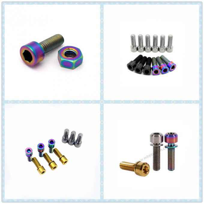 DIN912 Titanium Bolts Screws Stem Brake Allocate Color Cone Head Ti Bike Bolts