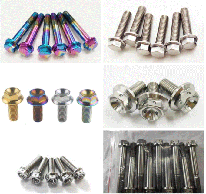 6AL4V Titanium Bolts Screws Titanium Valve Cover Bolts For Racing Motorcycle