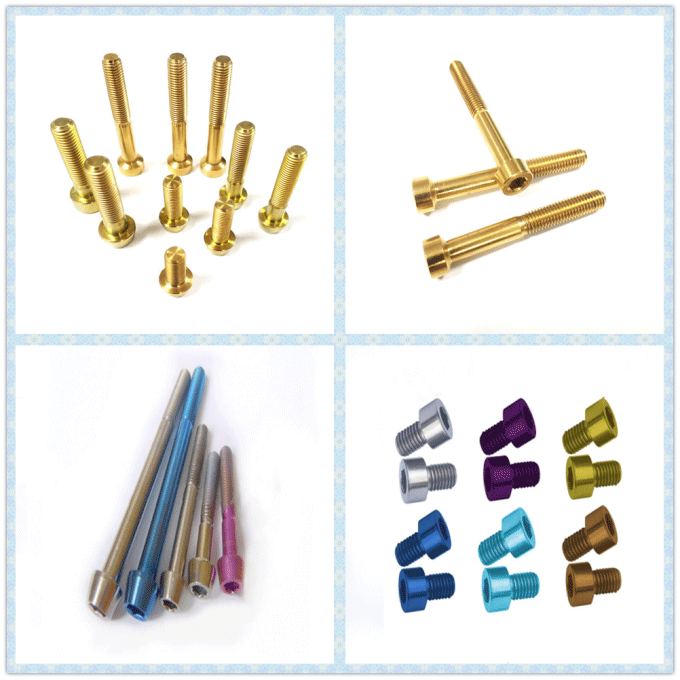 Motorcycle Titanium Bolts Screws Round Head Bolts Din 912 M5 Titanium Screws