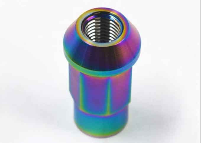 Polished Rainbow M12 X 1.5 Locking Wheel Nuts Precision Nonstandard Parts