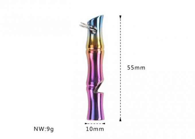 GR5 Titanium Emergency Whistle Rainbow Colour 2 Styles A B Non Toxic Custom Logo