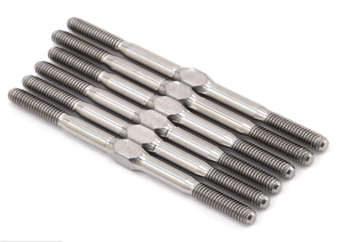 M3 M4 M5 5mm CNC Titanium Parts GR5 TI6AL4V Turnbuckles For Racing 0.05mm Tolerance