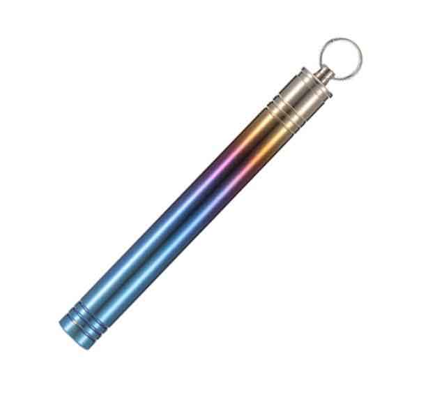 Nitridized Rainbow Color Titanium Toothpick Holder Outdoor Accessory ISO9001