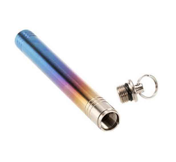 Nitridized Rainbow Color Titanium Toothpick Holder Outdoor Accessory ISO9001