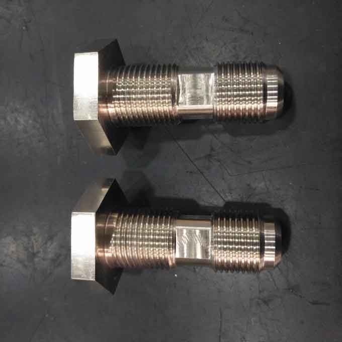 Customized GR5 Hex Titanium Motorcycle Bolts Polish Surface High Strength