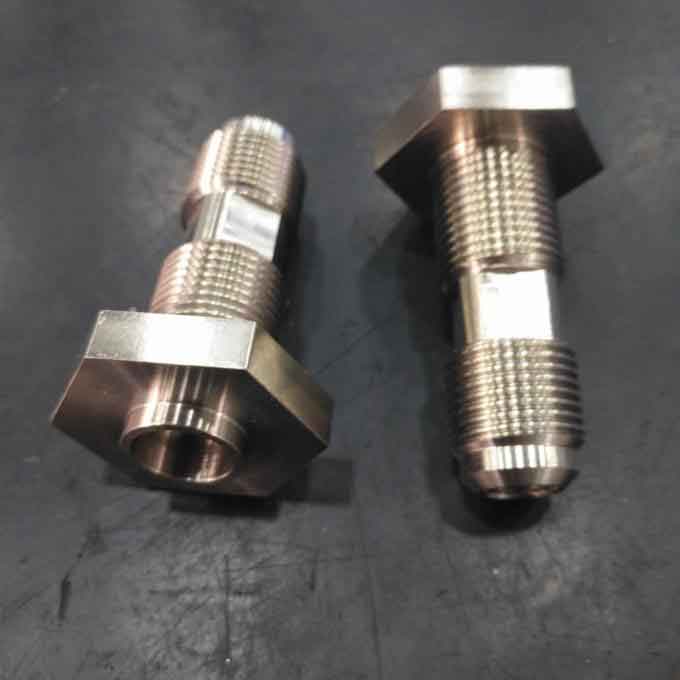 Customized GR5 Hex Titanium Motorcycle Bolts Polish Surface High Strength