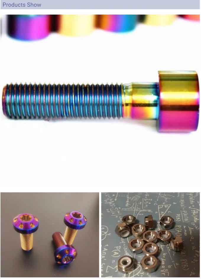 Titanium Alloy Bolts Titanium Wheel Lug Bolt China Titanium Screw And Forging Parts