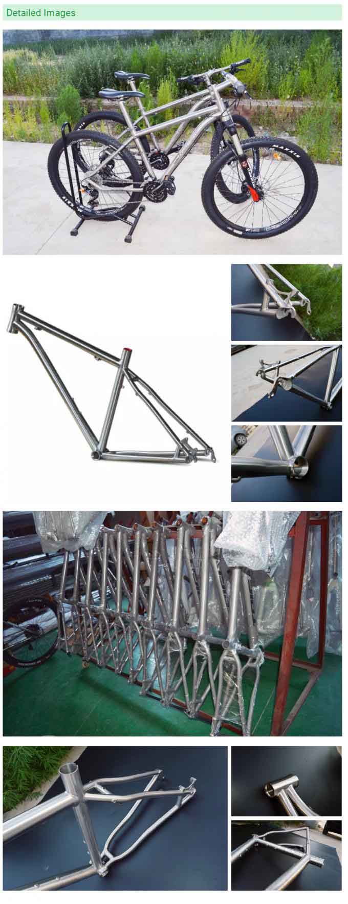 Road Bicycle Titanium Bike Components Extremely Light OEM Natural Gross Color