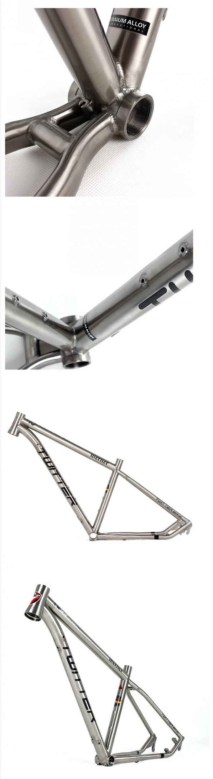 Road Bicycle Titanium Bike Components Extremely Light OEM Natural Gross Color