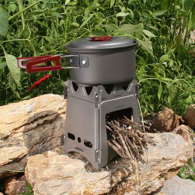 Backpacking Titanium Camping Parts Portable Folding Lightweight Titanium Stove