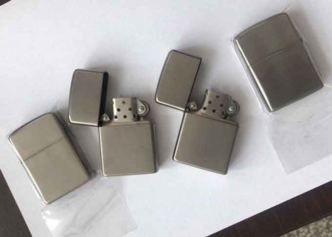 GR2 GR5 Titanium Camping Parts Titanium Lighter Case Custom Logo Silver Oil Lighter