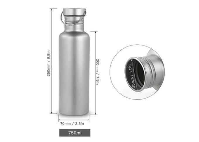 Sports Pure Titanium Water Bottle Travel Mug for Camping Hiking Cycling Fitness