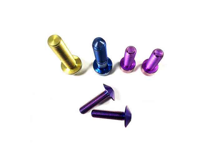 Colored Titanium MTB Bolts Hexagon Head Bolts Cnc Turning Anti Corrosion