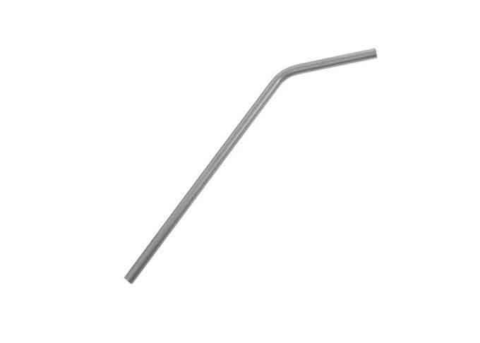 Bent Long Shape Titanium Drinking Straws Durable With Cleaning Brush Lightweight