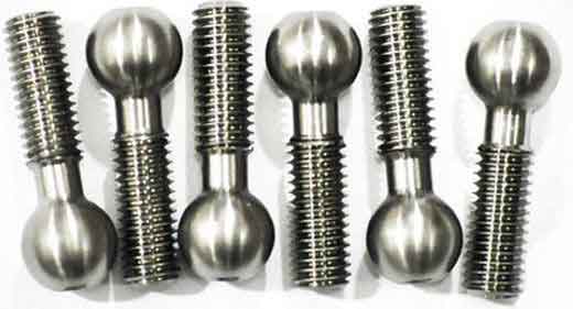 M3 Custom Titanium Race Parts Alloy Ball Round Head Of Bolts For RC Kart